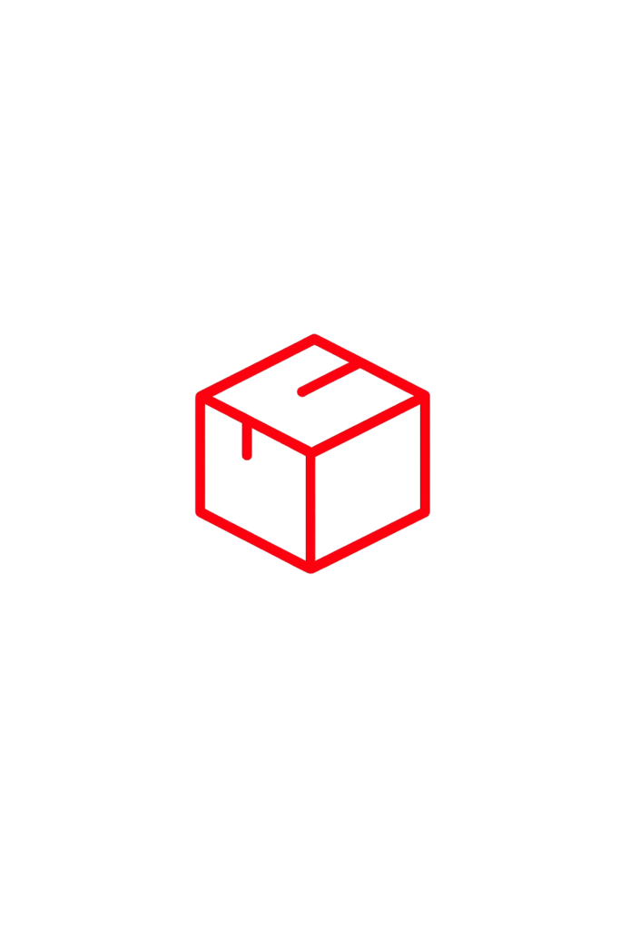 caja roja transparente